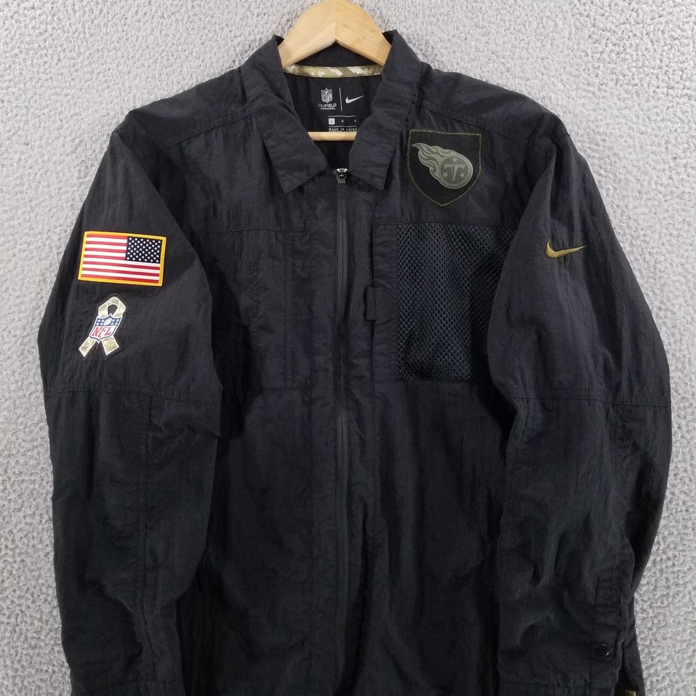 Tennessee Titans Nike Jacket Mens Large Salute To Service Windbreaker On Field